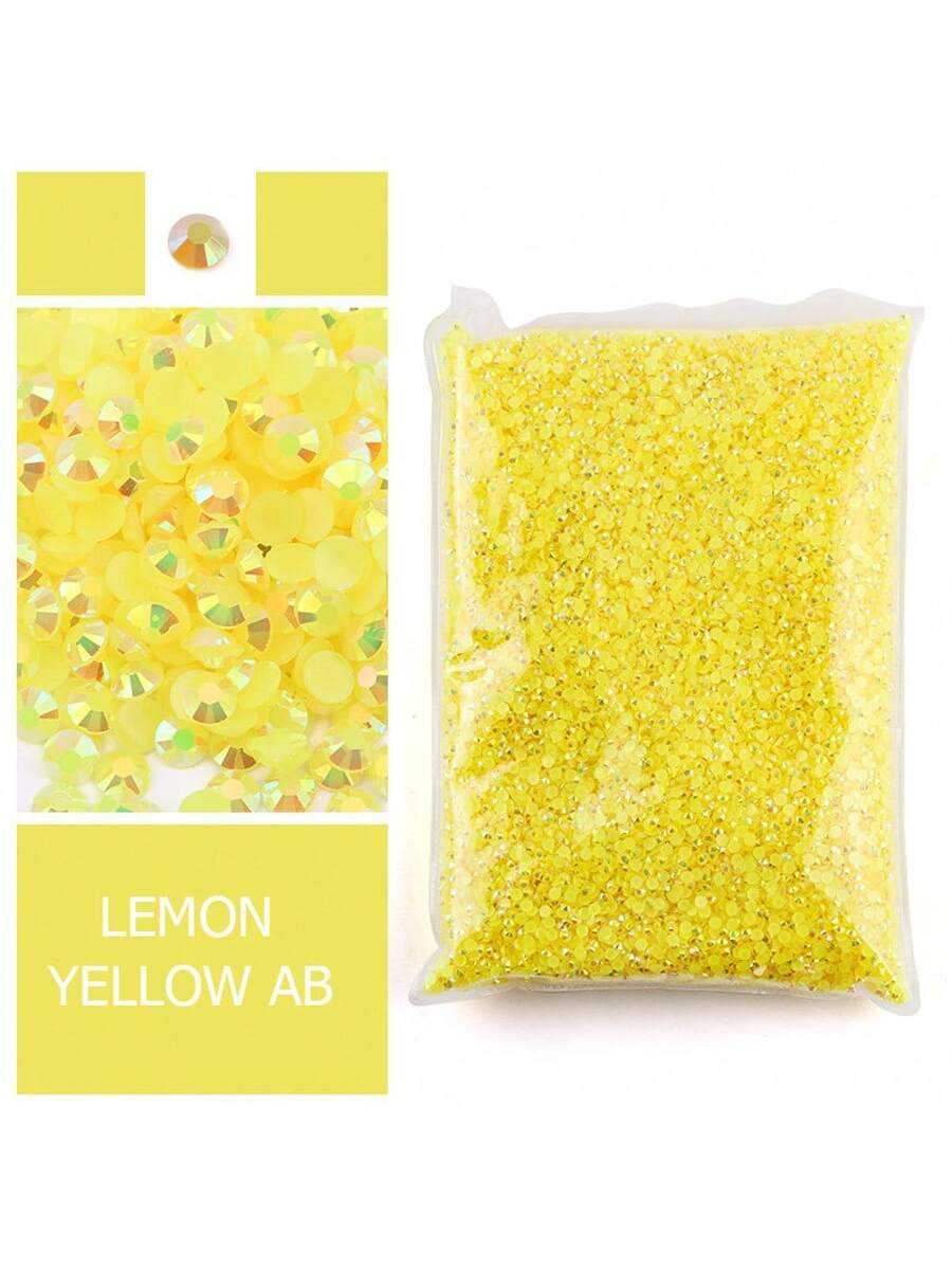 Resin Art Quantity - Lemon Yellow Resin Rhinestones, Non Hotfix