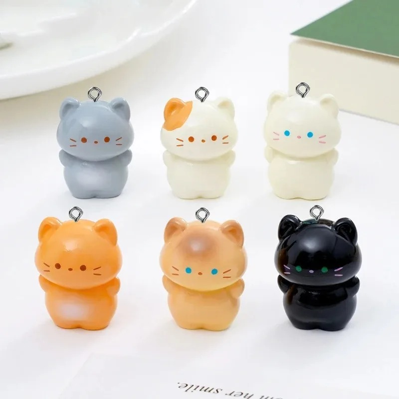 10 Pack Sweet 3D Standing Kitt - Resin Art Earrings 评论和价格