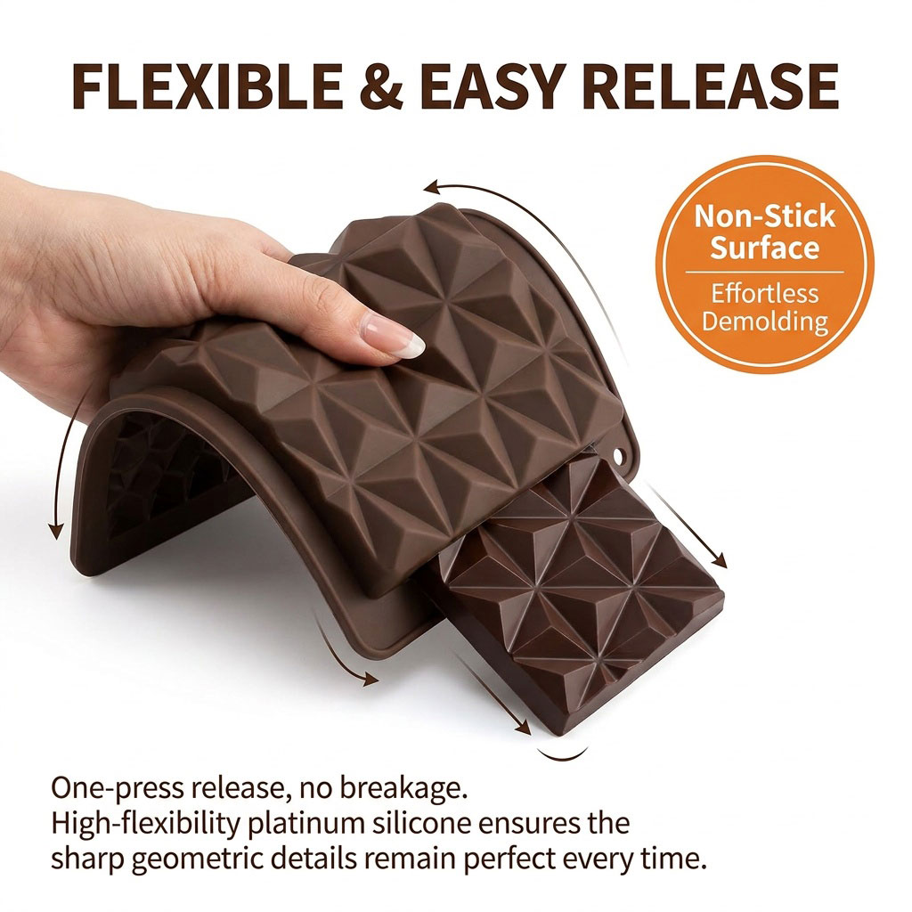 2-in-1 Silicone Chocolate Bar  - Tray Mold Rectangle 评论和价格