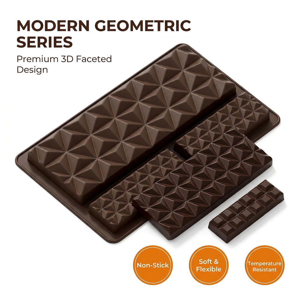 2-in-1 Silicone Chocolate Bar  - Tray Mold Rectangle 评论和价格