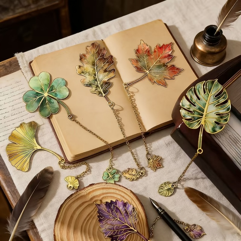 1 Pcs Vintage Leaf Bookmark Wi - Resin Art Bookmark 评论和价格