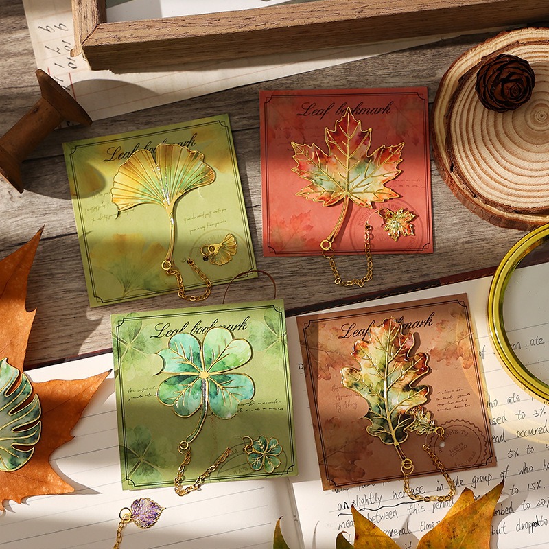 1 Pcs Vintage Leaf Bookmark Wi - Resin Art Bookmark 评论和价格