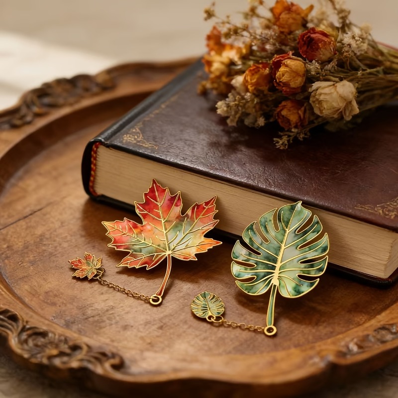 1 Pcs Vintage Leaf Bookmark Wi - Resin Art Bookmark 评论和价格