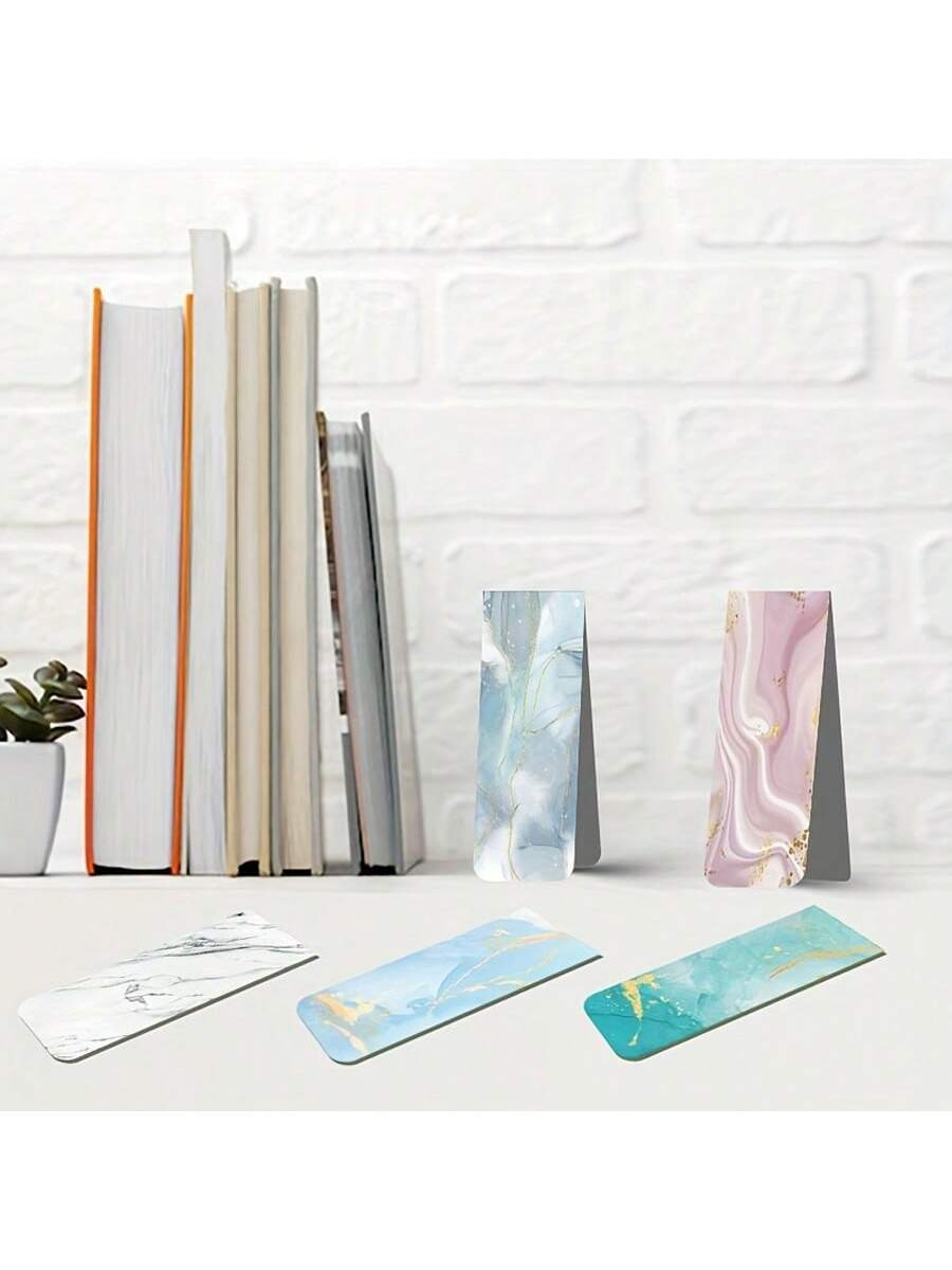 10pcs Assorted Marble Design M - Resin Art Bookmark 评论和价格