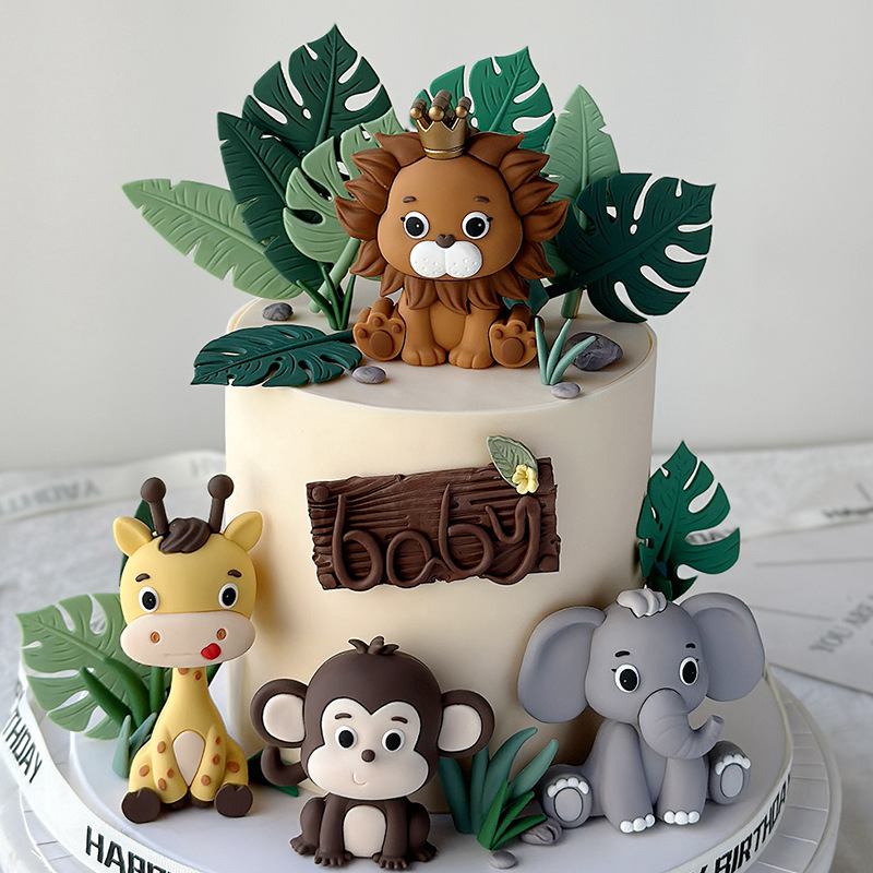 Jungle Safari Animal Doll Cake - Resin Art Baby 评论和价格