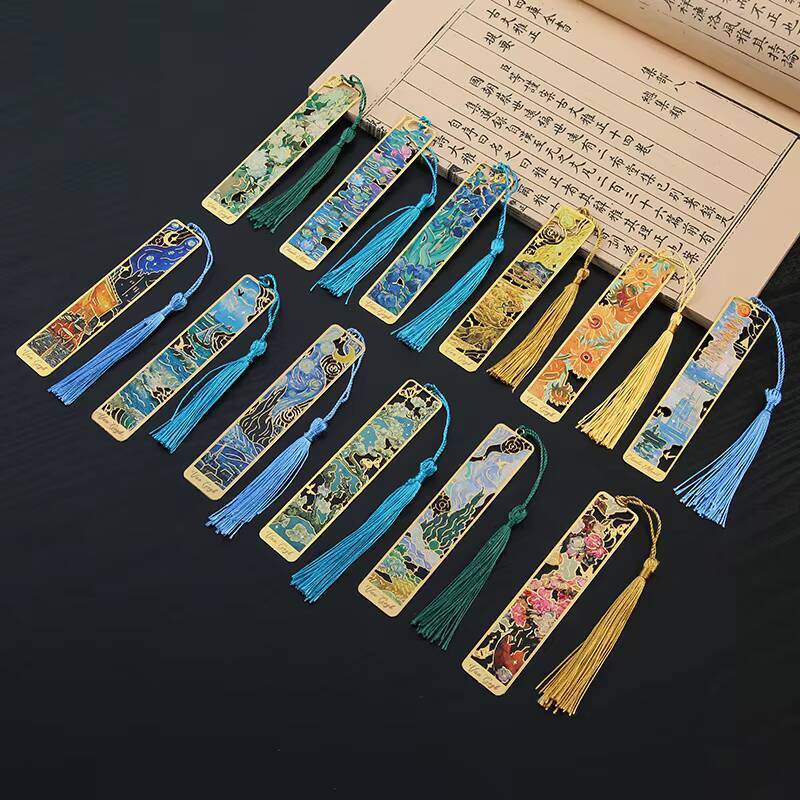 1-6-12 Pcs Creative Metal Book - Resin Art Bookmark 评论和价格