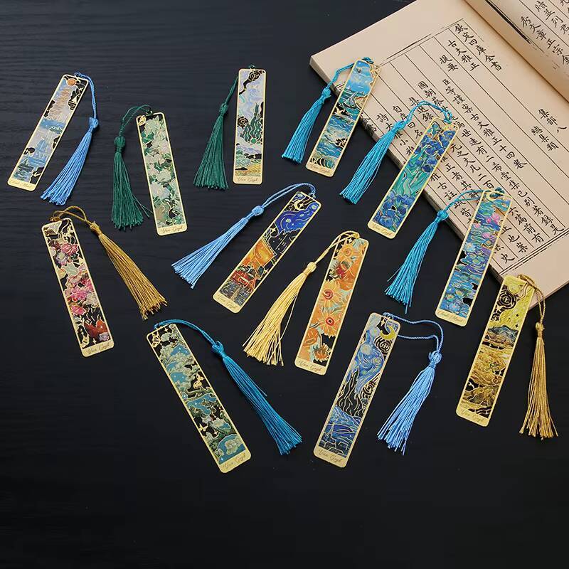 1-6-12 Pcs Creative Metal Book - Resin Art Bookmark 评论和价格