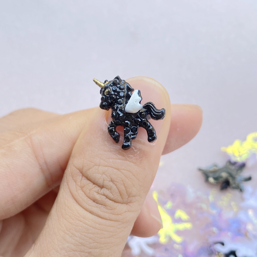 10Pcs Cute Mini Cartoon Unicor - Resin Art Design For Wedding 评论和价格