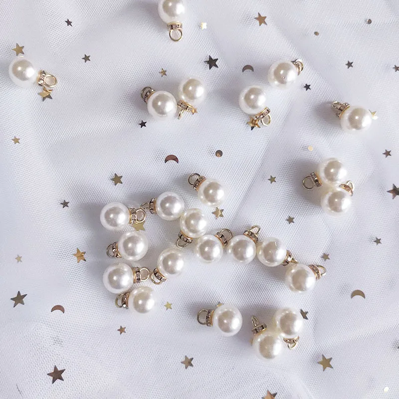 30Pcs Round Pearl Diamond Pend - Resin Art Design For Wedding 评论和价格