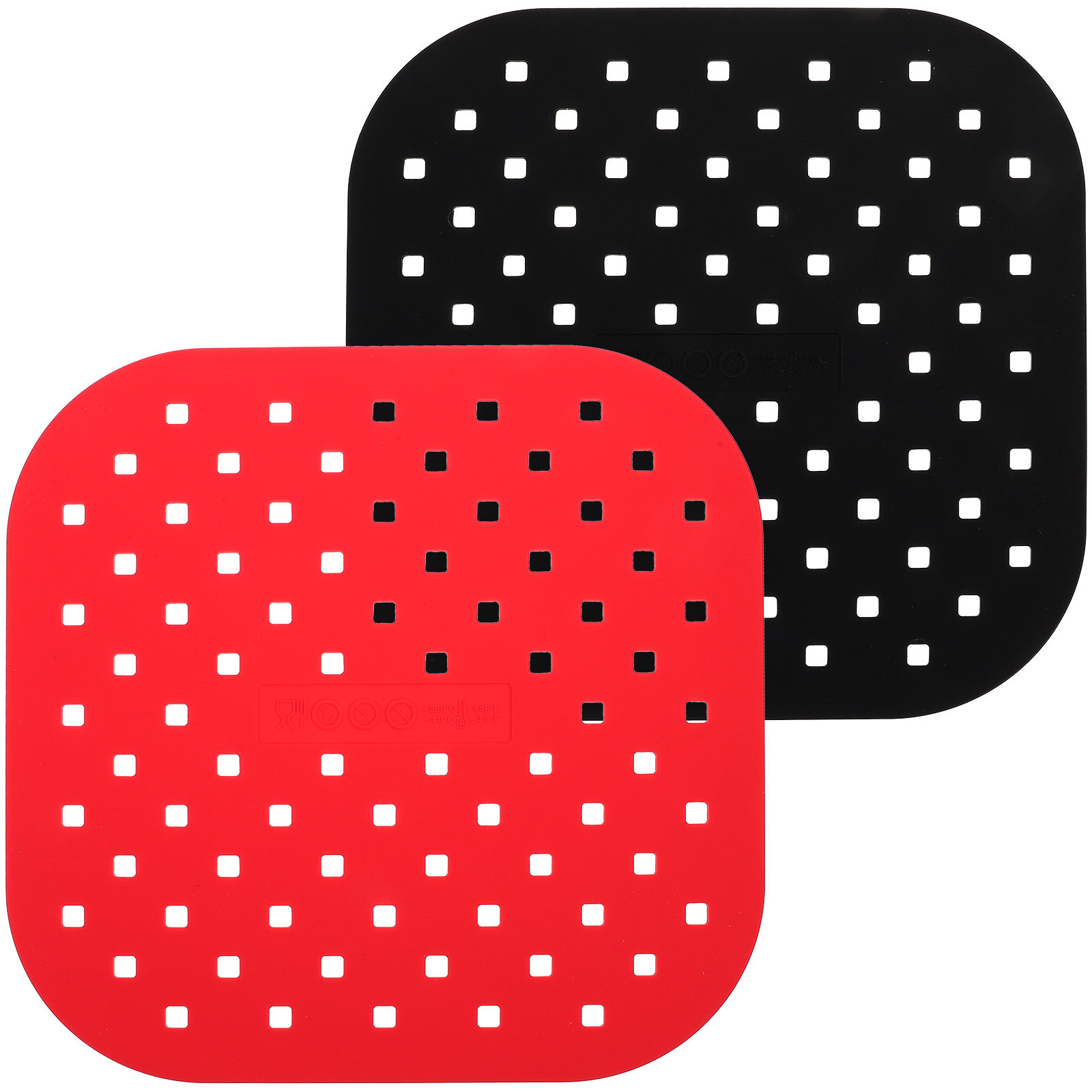 2Pcs Air Fryer Liner Silicone  - Tray Mold Rectangle 评论和价格