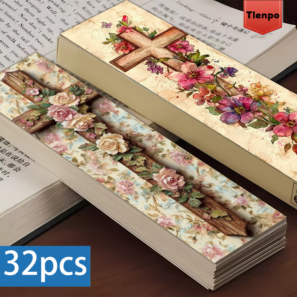 32pcs, Prosperous Cross Bookma - Resin Art Bookmark 评论和价格