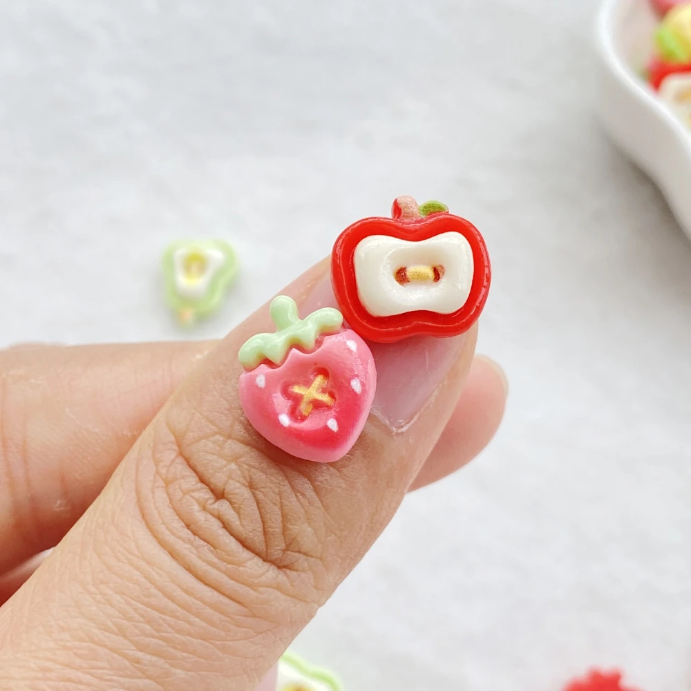 30Pcs Cute Mini Fruits Strawbe - Resin Art Design For Wedding 评论和价格