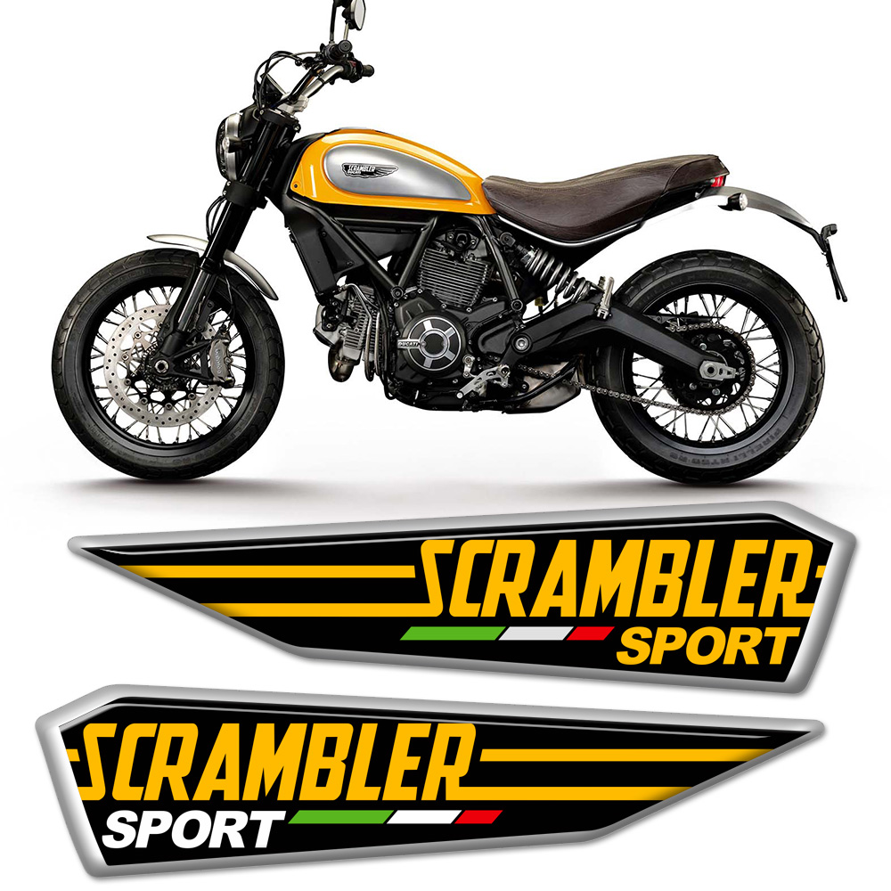 For DUCATI Scrambler Tank Pad  - Resin Art Logo 评论和价格
