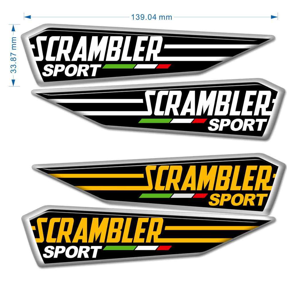 For DUCATI Scrambler Tank Pad  - Resin Art Logo 评论和价格