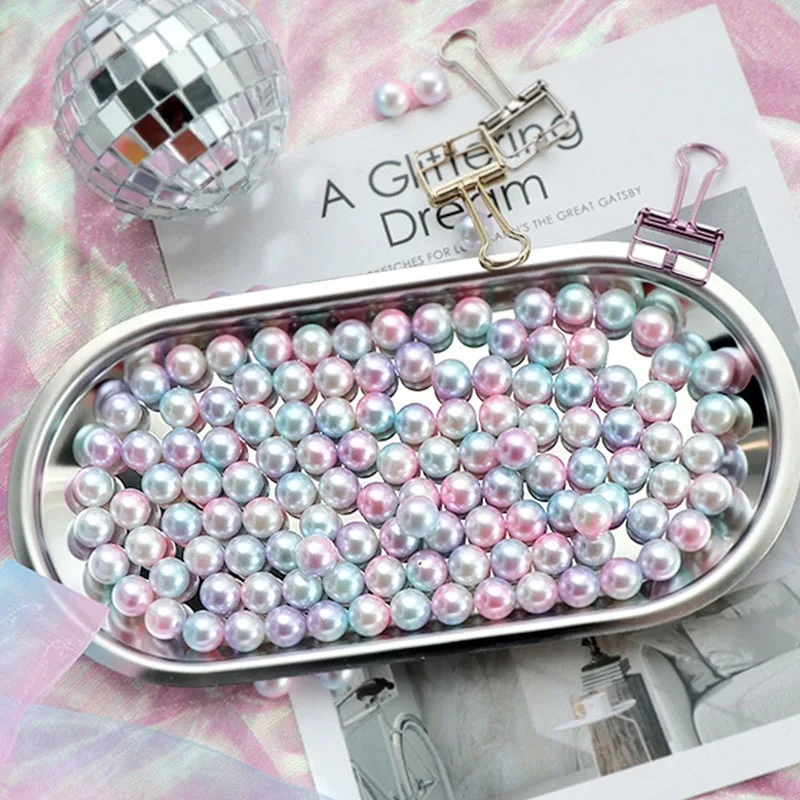200Pcs Round Pearl Gradient Ma - Resin Art Design For Wedding 评论和价格