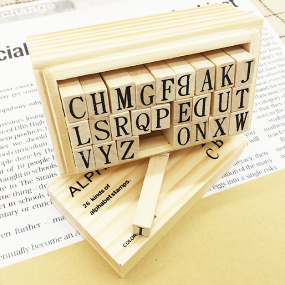 Wooden Alphabet & Number Stamp - Resin Art Logo 评论和价格