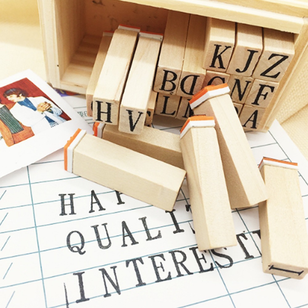 Wooden Alphabet & Number Stamp - Resin Art Logo 评论和价格