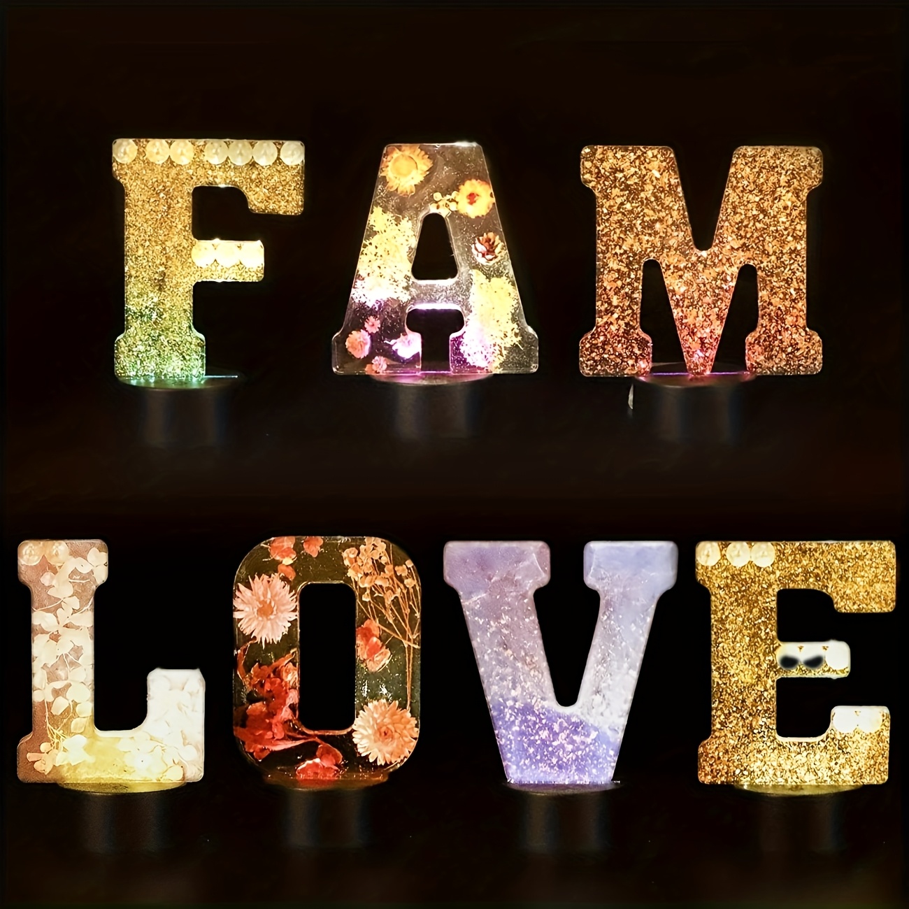 7-Inch Large Letter Resin Mold - Resin Art Logo 评论和价格
