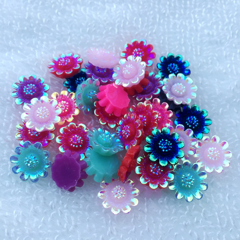 12mm AB resin flower design rh - Resin Art Design For Wedding 评论和价格