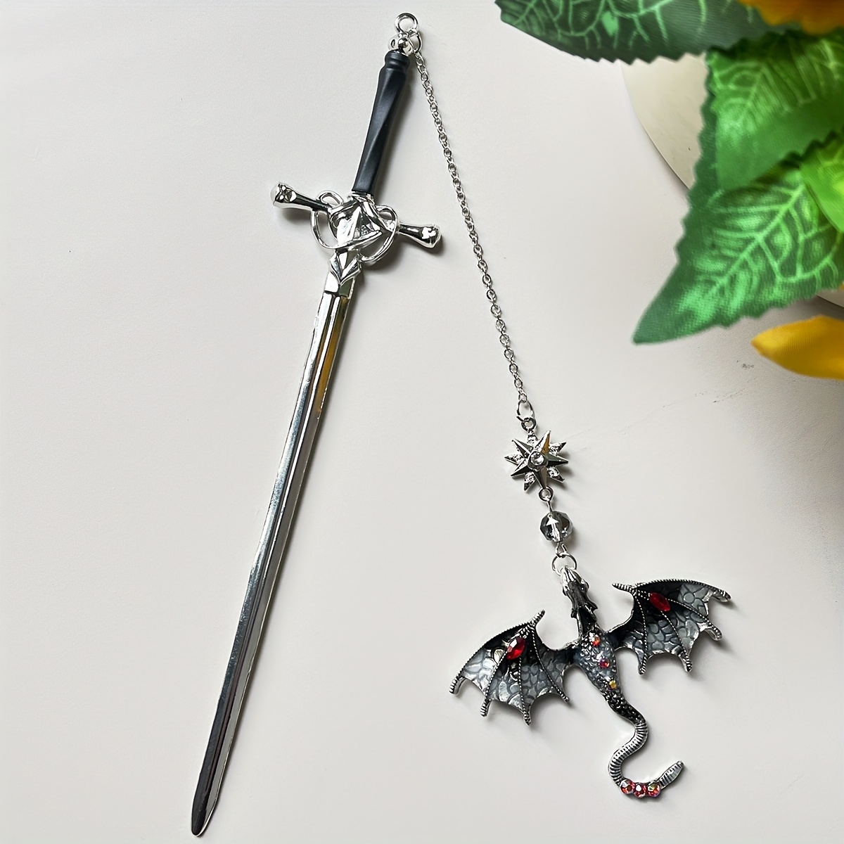 Bview Art Medieval Dragon Swor - Resin Art Bookmark 评论和价格