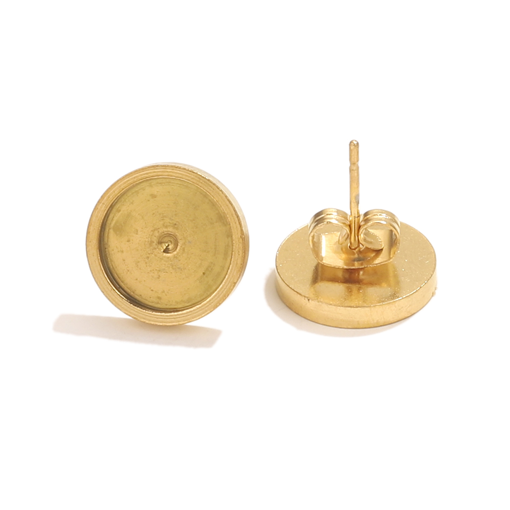 10pcs Stainless Steel Gold Ear - Resin Art Earrings 评论和价格