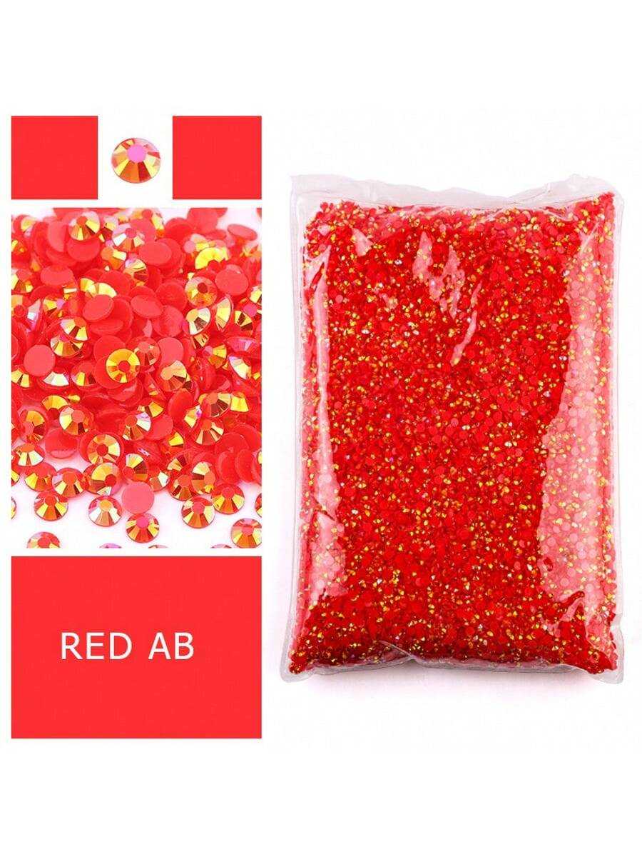 Red Flatback Resin Rhinestones - Resin Art Quantity 评论和价格