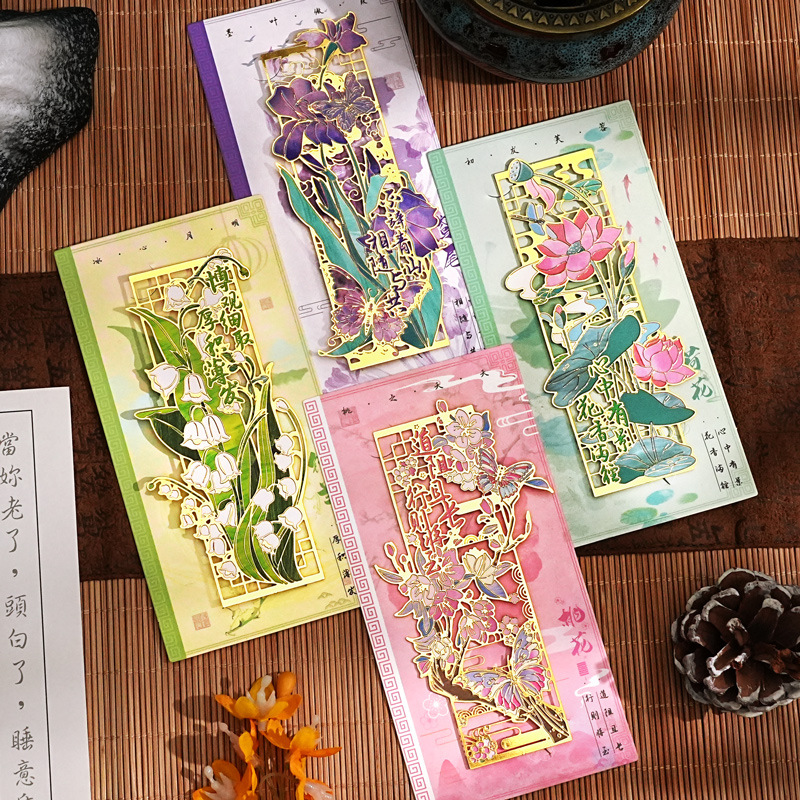 Lotus Metal Bookmark Elegant F - Resin Art Bookmark 评论和价格